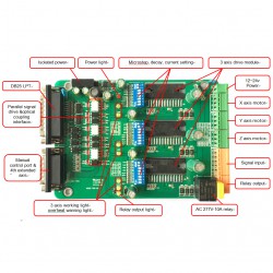 Nema 17, 23 ステッピングモータ用3 Axis TB6560 CNCステッピングモータドライバーボード