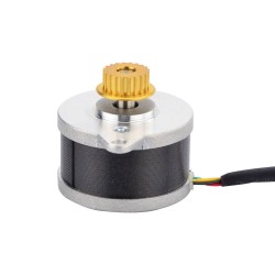 円形 Nema 14 ステッピングモータ 0.9°9.5Ncm (13.5oz.in) 0.43A 3.83V Φ36x21.5mm w/ pulley