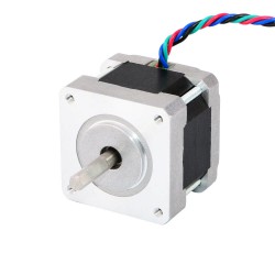 Nema 16 バイポーラステッピングモーター 0.9°18Ncm (25.5oz.in) 0.4A 12V 39x39x34mm 4 ワイヤー