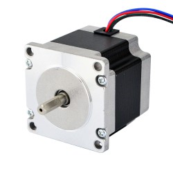 Nema 23 バイポーラステッピングモータ 1.8°0.9 Nm (127.5oz.in) 2A 3.6V 57x57x52mm 4 ワイヤー