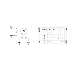 ステッピングモーター 3Dプリンター DIY CNCロボットに適用 , 0.4A ,黒 17HS13-0404S1