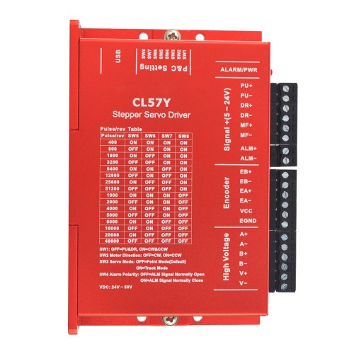 Nema 17, 23, 24 ステッピング モータ用クローズドループステッピングドライバー Yシリーズ 0-7.0A 24-50VDC