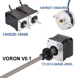 VORON V0.1用ステッピングモーター 14HS20-1504S & 14HR07-1004VRN & 17LS13-0404E-200G