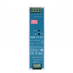 MeanWell® EDR-75-24 75W 24VDC 3.2A 115/230VAC DINレール電源