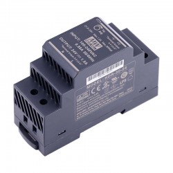 MeanWell® HDR-30-24 36W 24VDC 1.5A 115/230VAC 超スリムなステップ形状 DINレール電源