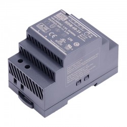 MeanWell® HDR-60-24 60W 24VDC 2.5A 115/230VAC 超スリムなステップ形状 DINレール電源