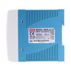 MeanWell® MDR-20-24 20W 24VDC 1A 115/230VAC DINレール電源