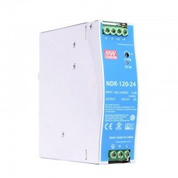 MeanWell® NDR-120-24 120W 24VDC 5A 115/230VAC DINレール電源