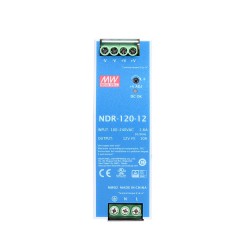 NDR-120-12 MEAN WELL 120W 12VDC 10A 115/230VAC DINレール電源
