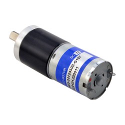 12V ミニブラシ付きDCギヤードモーター PA25-24126000-G107 2.25Kg.cm/42RPM、107.17:1 遊星ギアボックス付き