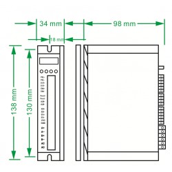 Nema 23, 24 クローズドループステッピングモーター用ドライバー OK2D57ECS 1~6A 24-60VDC