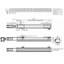 重荷重ボールネジアクチュエータ リニア ガイド 100-1200mm Nema 24ステッピングモーター付き