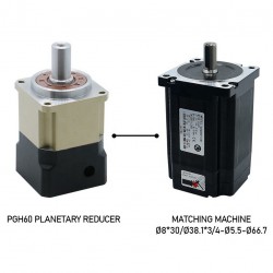 PGH60シリーズ ヘリカル遊星ギアボックス 最大ギア比 100:1 PGH60-L2SW-SERVO (Nema 23/24サーボモーター用)