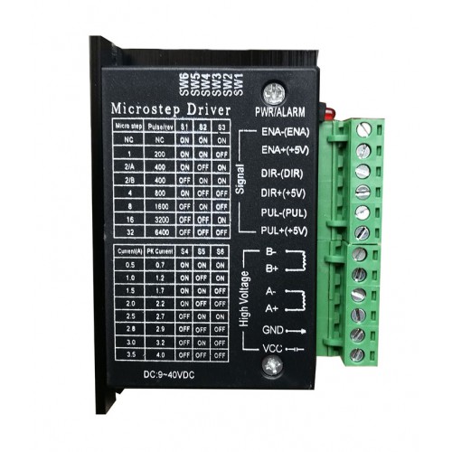 TB6600 ステッピングモータドライバ、ステッピングモータコントローラー 9-40VDC 4A 2相 NEMA 17、23、24用