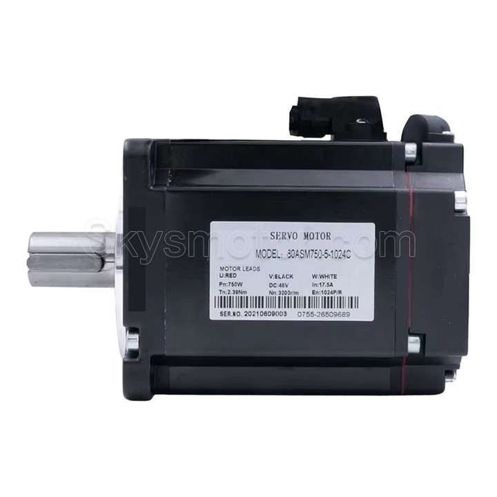 高品質な750W 48V DCサーボモーター 80ASM750-5-1024C 20A 2.39N.m