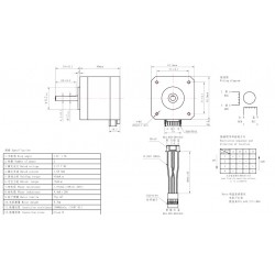 Oukeda NEMA 17 ステッピングモーター 17HS4401 1.8度 45Ncm 2相 3Dプリンター用ロボット