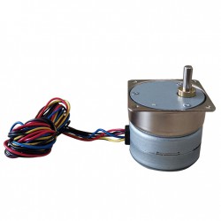 Oukeda 永久磁石 PM ステッピングモーター 7.5度 24V 4相 10:1/30:1/50:1/75:1/120:1 ギアボックス付き