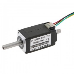 Nema 8 中空ステッピングモーター OK20HC38-22NK1 バイポーラ 1.8度 3.13Ncm 0.6A 5.4V 2相 デュアルシャフト