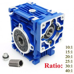 NMRV030 ウォーム減速機 ギアボックス 減速比 10:1 15:1 20:1 25:1 30:1 40:1 Nema23 ステッピングモーター/サーボモーター用