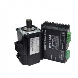 0.2KW 36V DC サーボモーター＆ドライバーキット 60ASM200+MCAC706 7.6A 0.63N.m 3000 RPM 60 x 60mm 2500ラインエンコーダ付き