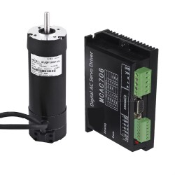 180W 36V ブラシレスDCサーボモーター＆ドライバーキット 57JSF1830P+MACA706 0.6N.m 3400RPM Φ57mm インクジェットプリンター用
