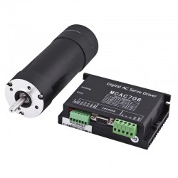 180W 36V ブラシレスDCサーボモーター＆ドライバーキット 57JSF1830P+MACA706 0.6N.m 3400RPM Φ57mm インクジェットプリンター用