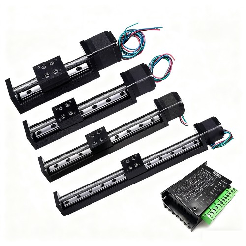 ミニ X軸電動リニア ステージ OSP001602 CNCスライディングテーブル（Neme 11ステッピングモーターおよびTB6600ドライバーキット付き）
