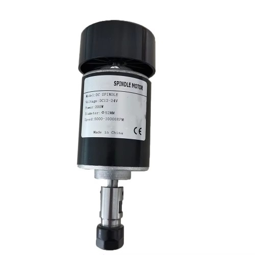 空冷式CNCスピンドルモーター OSP001714 12V24/V 200W 10000RPM ER11/ER16 コレット（小型彫刻機用）