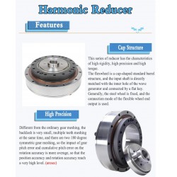 ZXFシリーズ ハーモニック減速機 ギア比 30:1 / 50:1 / 80:1 / 100:1 / 120:1 / 160:1 ステッピング/サーボモーター用