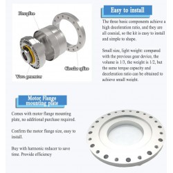 ZXFシリーズ ハーモニック減速機 ギア比 30:1 / 50:1 / 80:1 / 100:1 / 120:1 / 160:1 ステッピング/サーボモーター用
