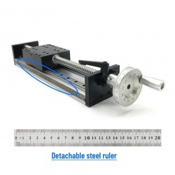 小型 手動 X軸ステージ SXG5080 手動ダブルガイドボールねじスライドテーブル（ハンドホイール付き）