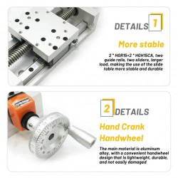 Z軸手動ステージ OSP001590 CNC手動セルフロックスライドテーブル 台形ネジ式Zポジションステージ（デジタルディスプレイ付き）