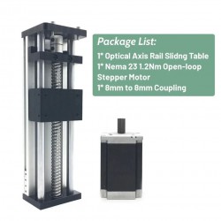 電動CNCリニア ステージ OSP001600 ステッピングモーター付きリニアベアリングレール