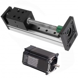 ミニ X軸電動リニア ステージ OSP001606 シングルガイドレール CNC ボールねじモジュール、Neme 23 ステッピングモーター付き