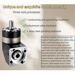 PLMG090シリーズ Nema 34 直角遊星ギアボックス ギア比 3:1 - 100:1 Nema 34 ステッピングモーター / 80mm サーボモーター用