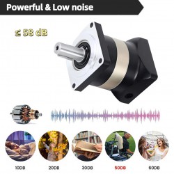 PLF090シリーズ Nema 34 遊星ギアボックス ギア比 3:1 - 100:1 NEAM34 ステッピングモーター用、80mm サーボモーター 750W