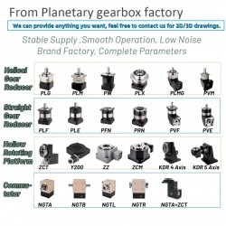 PLF090シリーズ Nema 34 遊星ギアボックス ギア比 3:1 - 100:1 NEAM34 ステッピングモーター用、80mm サーボモーター 750W