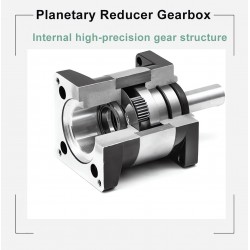 DLFシリーズ Nema 23 遊星ギアボックス ギア比 4:1 - 100:1、1/4インチ入力 6.35mm 8mm