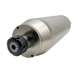 5.5KW 220V/380V 水冷式スピンドルモーターキット JGD-125-ER32 + H100-5.5 可変周波数ドライブ + ウォーターポンプ + ER32コレット13個 + ブラケット