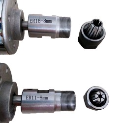 空冷式CNCスピンドルモーター OSP001714 12V24/V 200W 10000RPM ER11/ER16 コレット（小型彫刻機用）