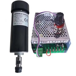 500W 110V/220V 空冷CNCスピンドルモーターキット OSP001716 12000 RPM 電源付き + ER11コレット13個