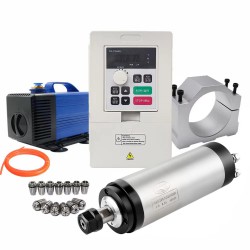 2.2kW 110V/220V/380V 水冷式スピンドルモーターキット OSP001699 VFD（可変周波数ドライブ）+ウォーターポンプ+ER20コレット13個+ブラケット付き