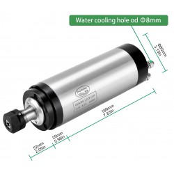 2.2kW 110V/220V/380V 水冷式スピンドルモーターキット OSP001699 VFD（可変周波数ドライブ）+ウォーターポンプ+ER20コレット13個+ブラケット付き