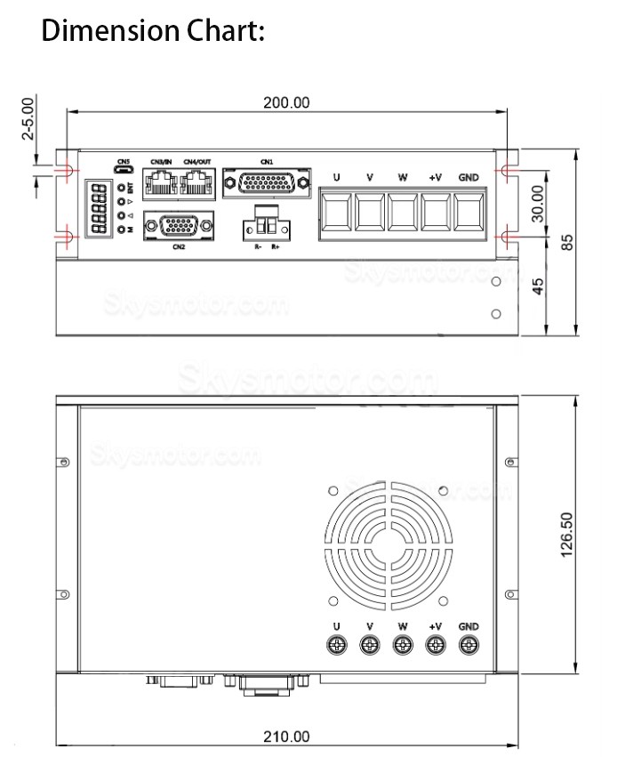 1.5KW 48V DCサーボモーターキット 130ASM1500-2500C+MCAC8A0 4.78Nm 37A 3000RPM MCAC8A0サーボドライバー付き
