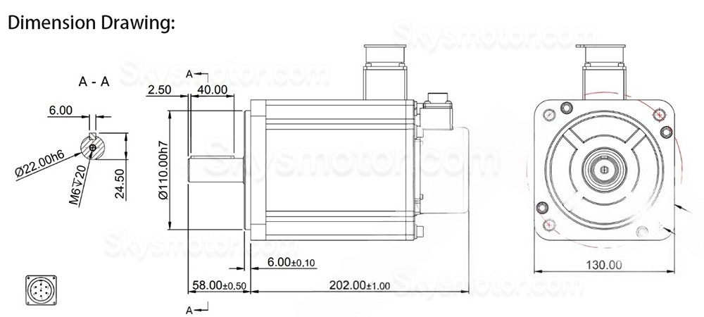 1.5KW ACサーボモーターキット 130JASM515220K-17B-SC+JASD20002-20B 7.16N.m 220V 2000RPM 7.2A サーボドライバー+ブレーキ付き