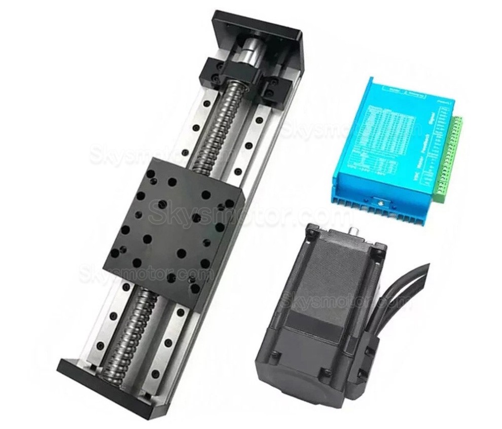 CNCリニアダブルガイドボールねじスライドテーブル/モーター＆ドライバー付き電動リニアステージキット