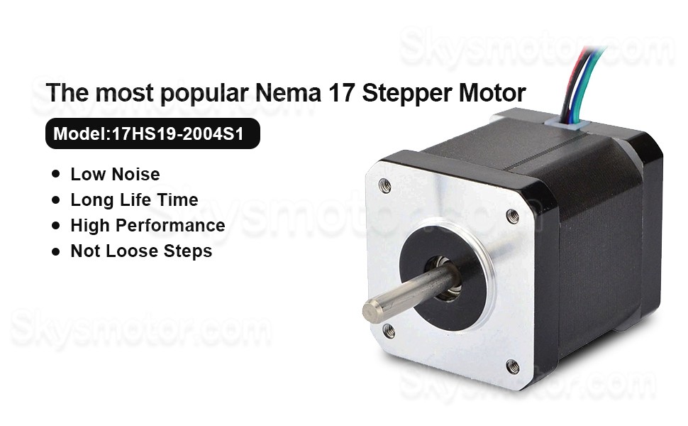 Nema 17 Stepper Motor Bipolar 59Ncm (84oz.in) 2A 42x48mm 4 Wires w/ 1m Cable & Connector compatible with 3D Printer/CNC(