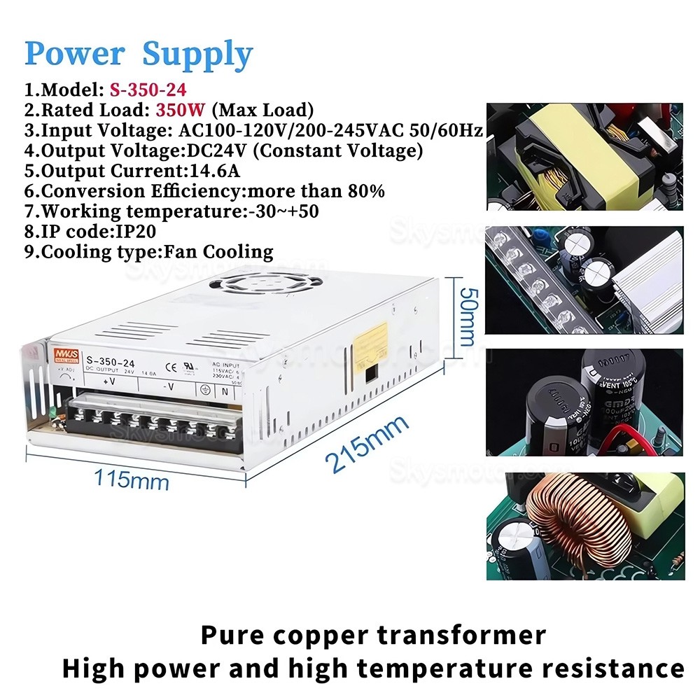 Nema 23 クローズドループ ステッピングモーターキット 57HB250 + HB8080C + S350-24 (モーター + ドライバー + 電源) Nema 23 クローズドループ ステッピングモーターキット 57HB250 + HB8080C + S350-24 (モーター + ドライバー + 電源)