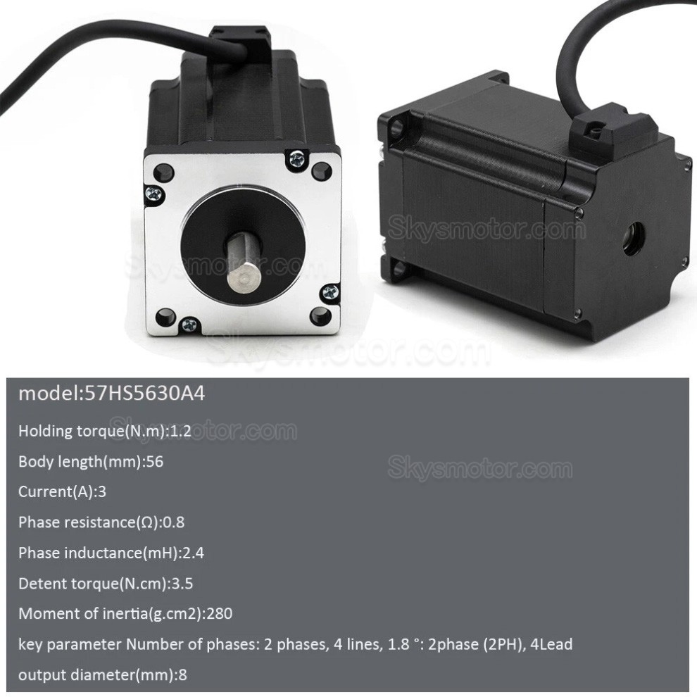 Nema 23 ステッピングモーター 57HS5630A4 1.8 度 1.2Nm 4 リード 3A 2 相 3D プリンター CNC ルーター用