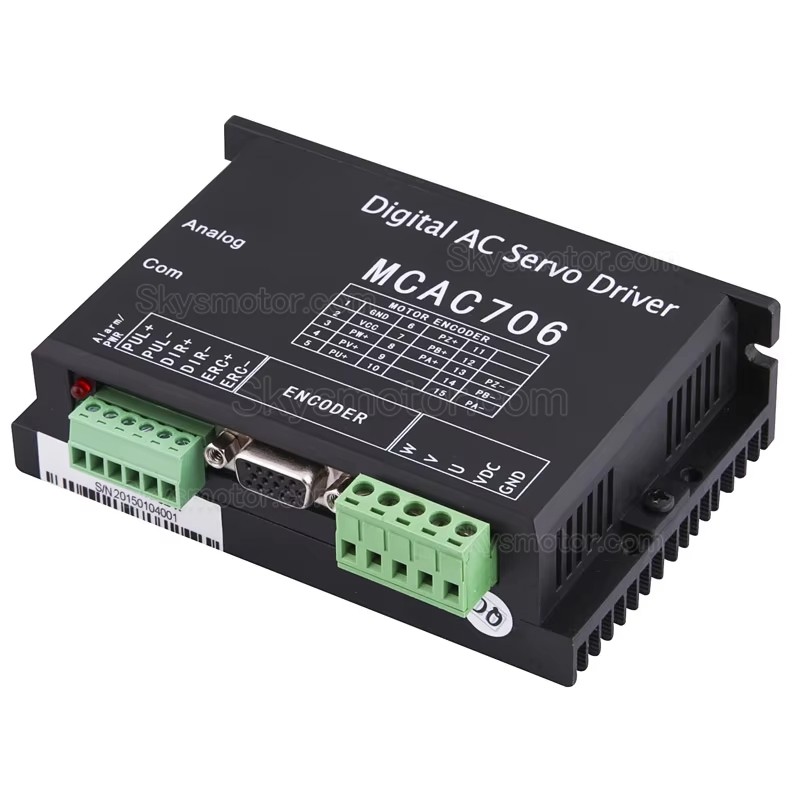180W 36V ブラシレスDCサーボモーター＆ドライバーキット 57JSF1830P+MACA706 0.6N.m 3400RPM Φ57mm インクジェットプリンター用